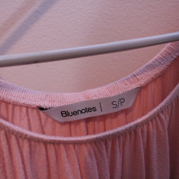 Flowy Light Pink Off The Shoulder Top - Picture 2 of 3